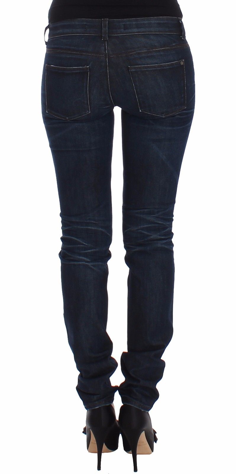 Ermanno Scervino Chic Dark Blue Skinny Jeans - ventzia