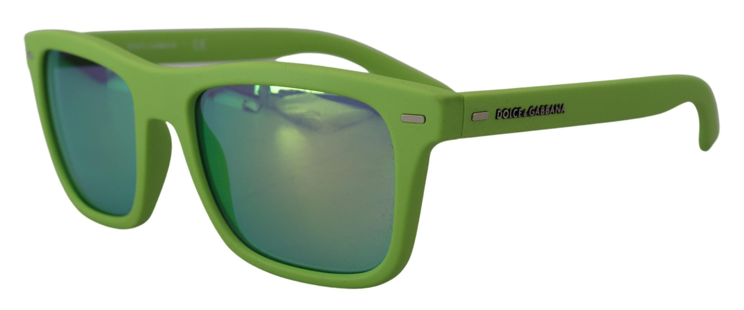 Green Rubber Full Rim Frame Shades DG6095 Acid Sunglasses - ventzia