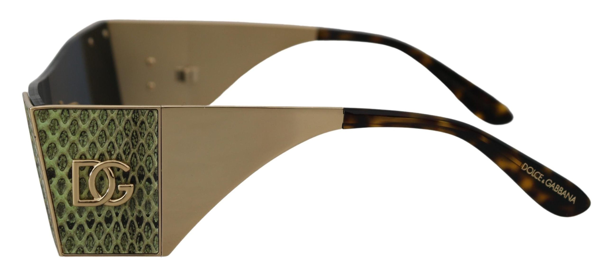 Gold Metal Rectangle Shades DG2263 Sunglasses - ventzia