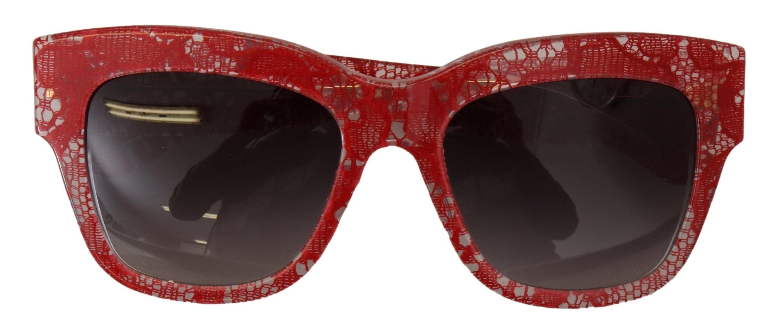 Red Lace Acetate Rectangle Shades DG4231Sunglasses - ventzia