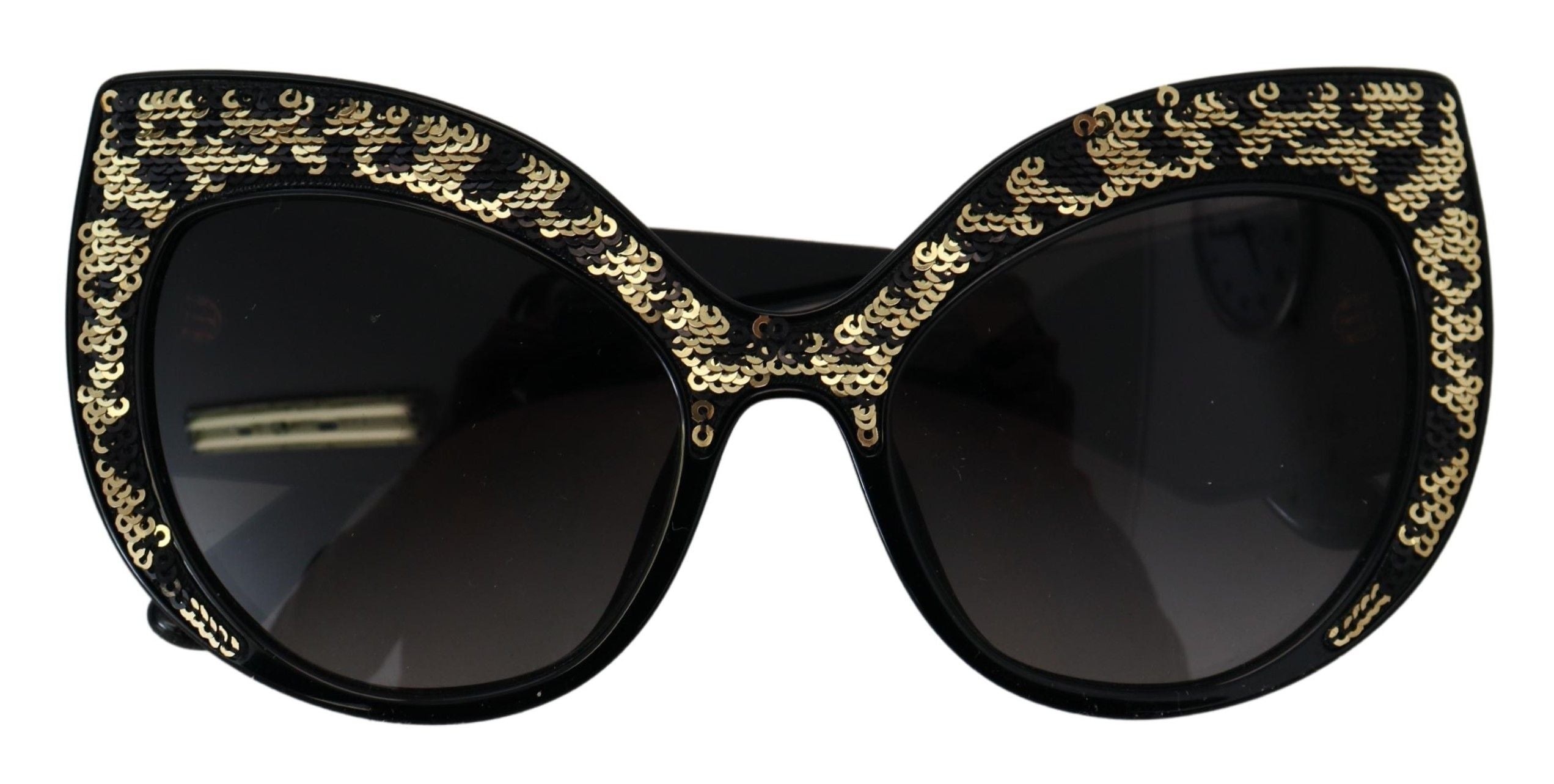 Black Gold Sequin Butterfly Polarized DG4326 Sunglasses - ventzia