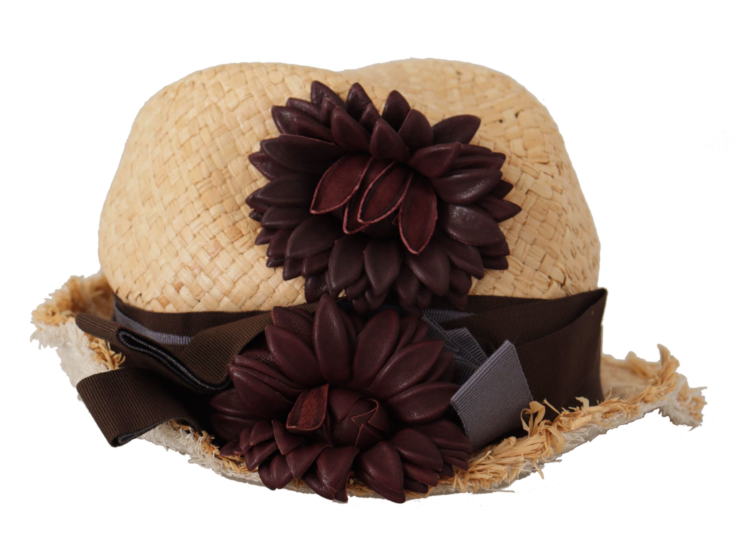 Yellow Ribbon Floral Embellished Straw Hat - ventzia