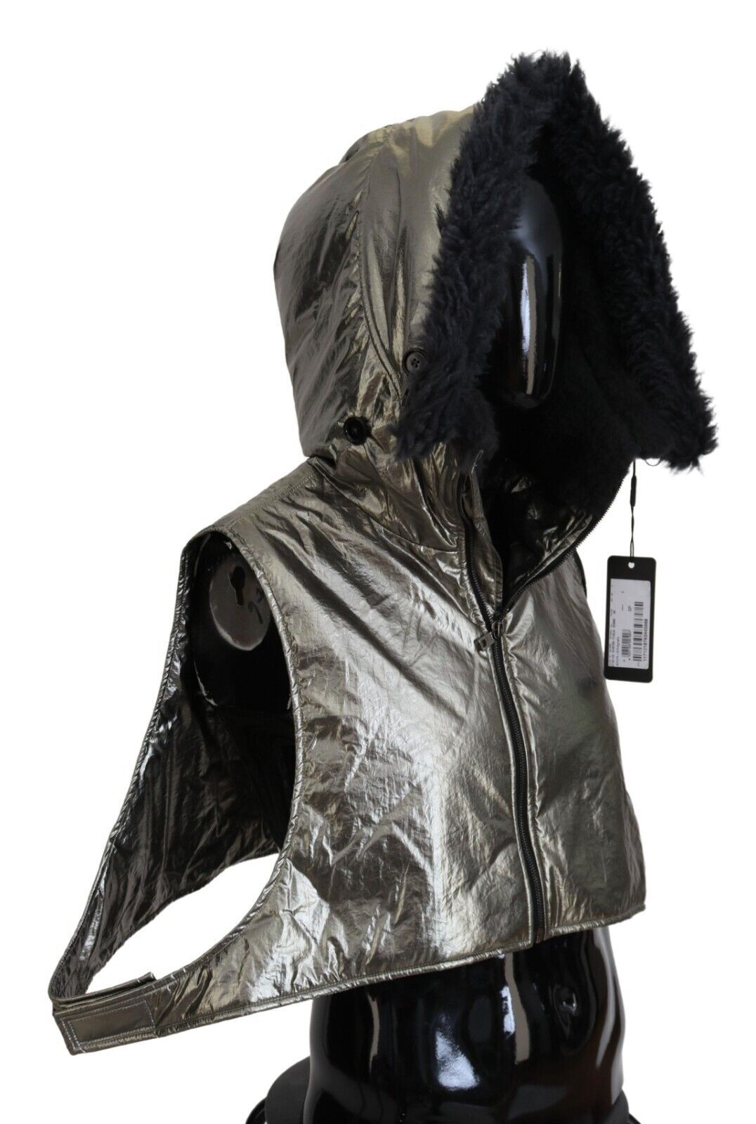 Silver Fur Whole Head Wrap Men Capello Nylon Hat - ventzia