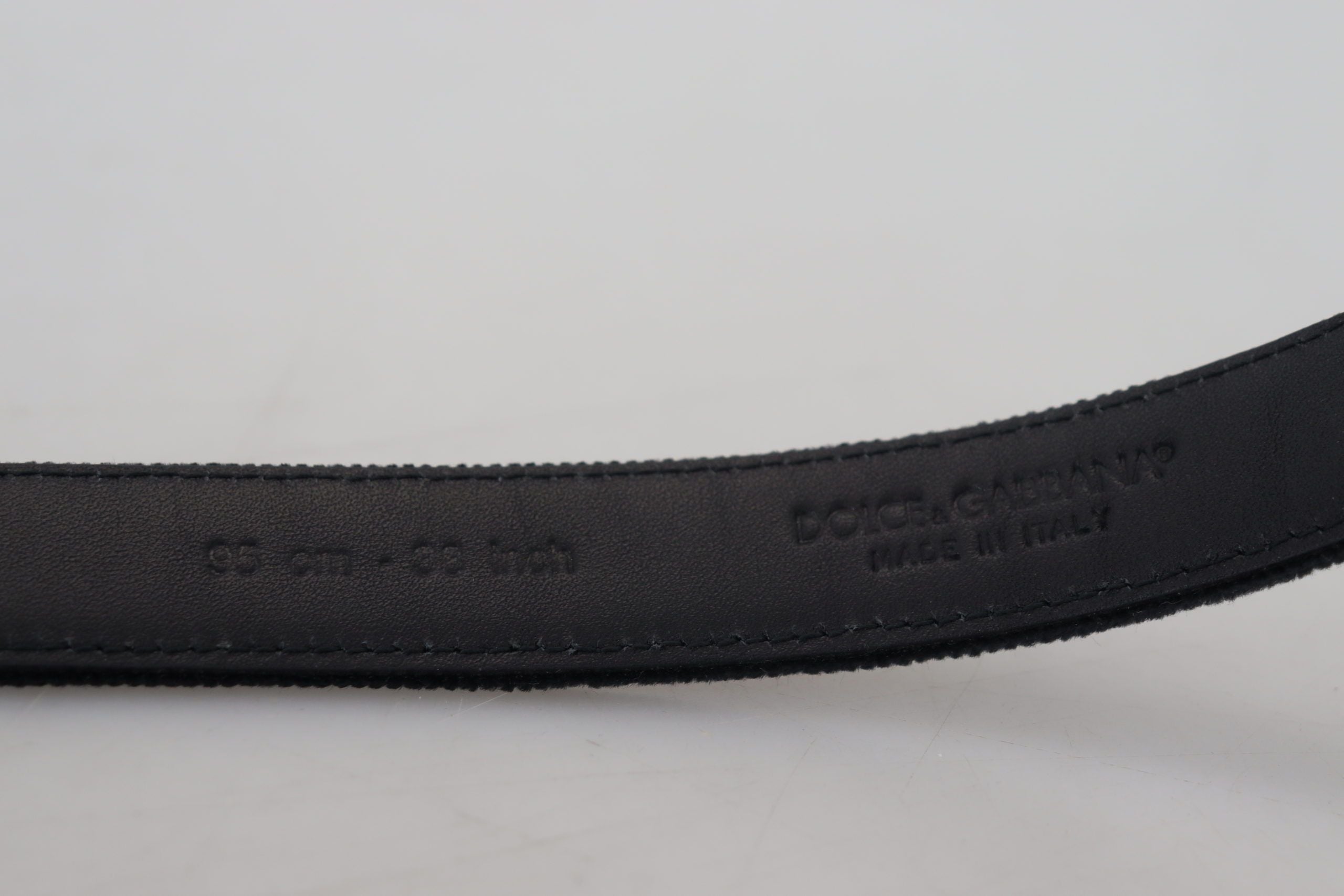 Black Velvet Leather Antique Metal Buckle - ventzia