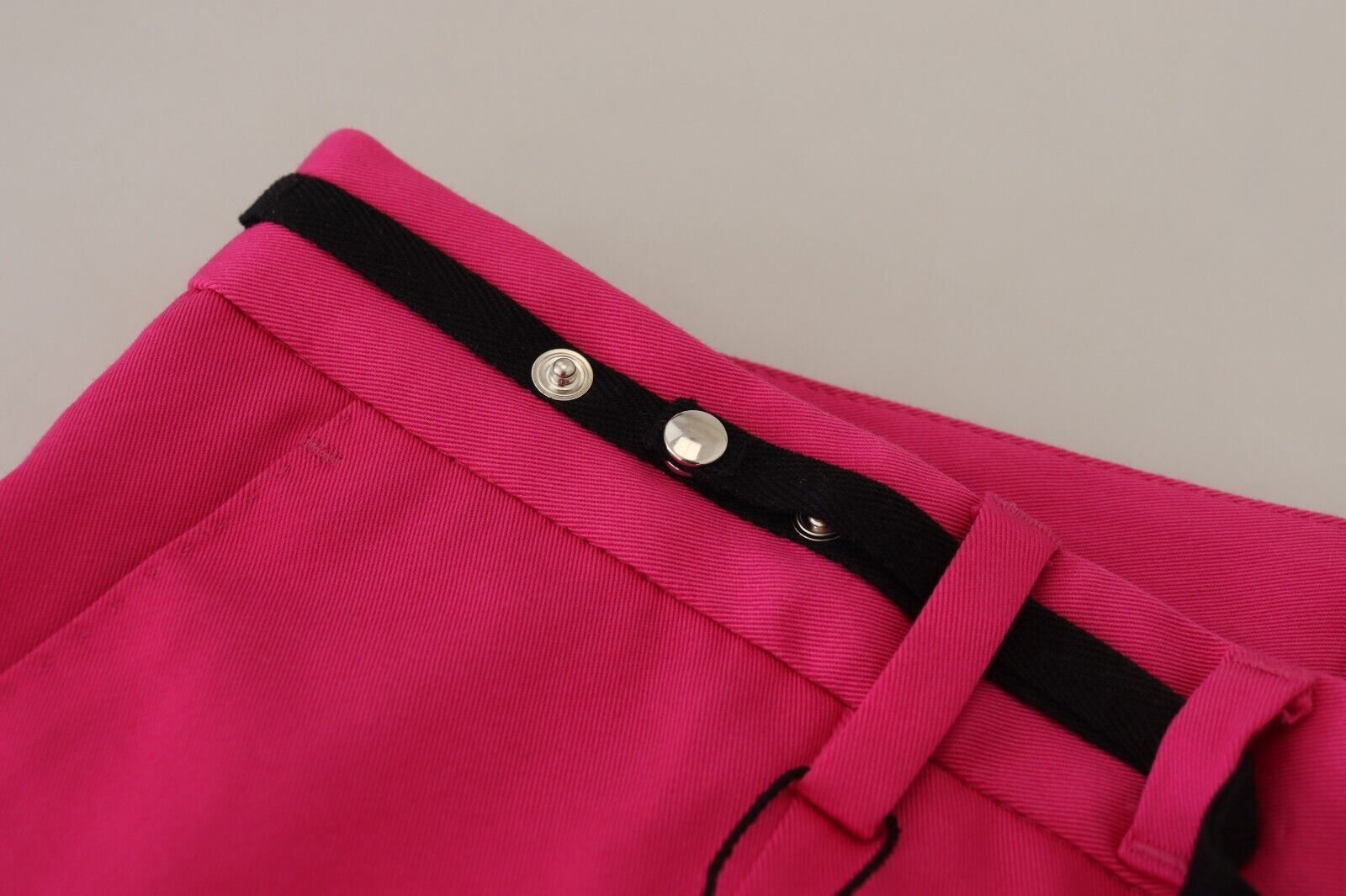 Pink Zipper Buckle Waist Trousers Pants - ventzia