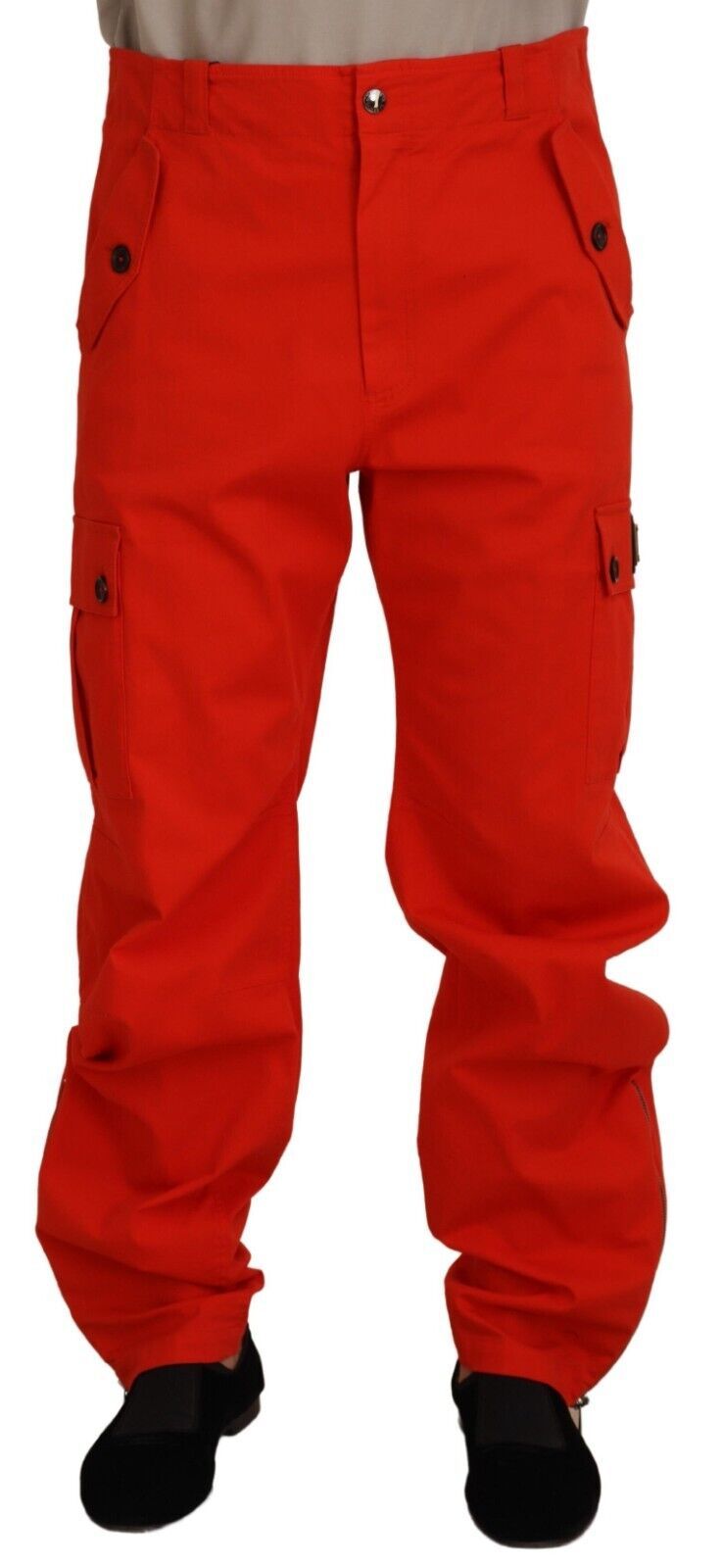 Red Cargo Men Trousers Cotton Pants - ventzia