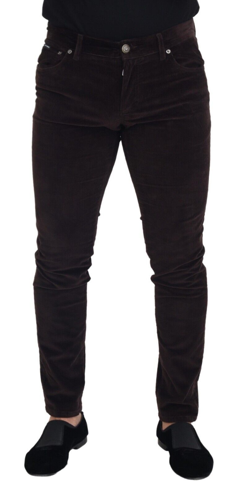Brown Corduroy Men Casual Trouser Pants - ventzia