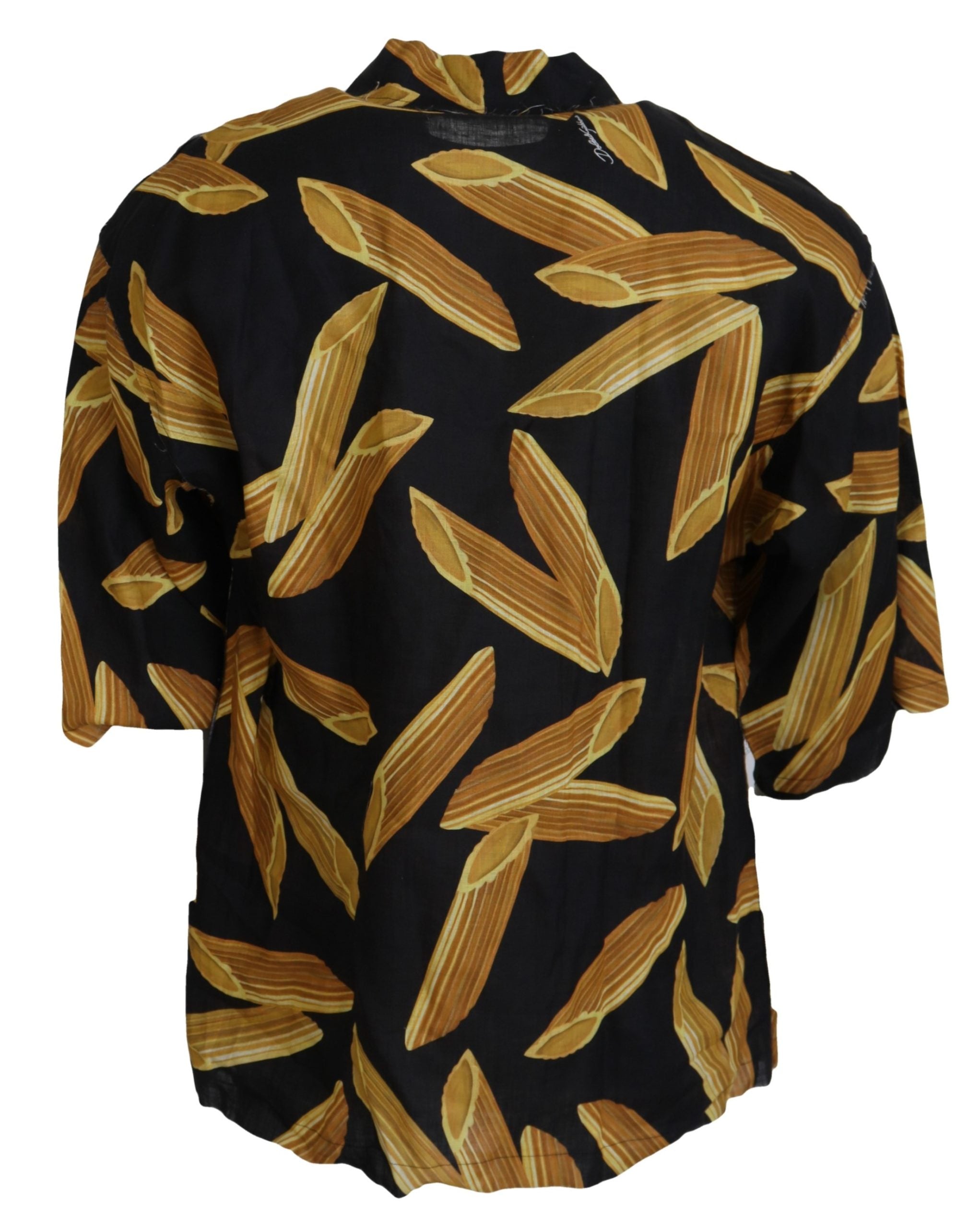 Black Casual Penne Rigate Linen Casual Shirt - ventzia