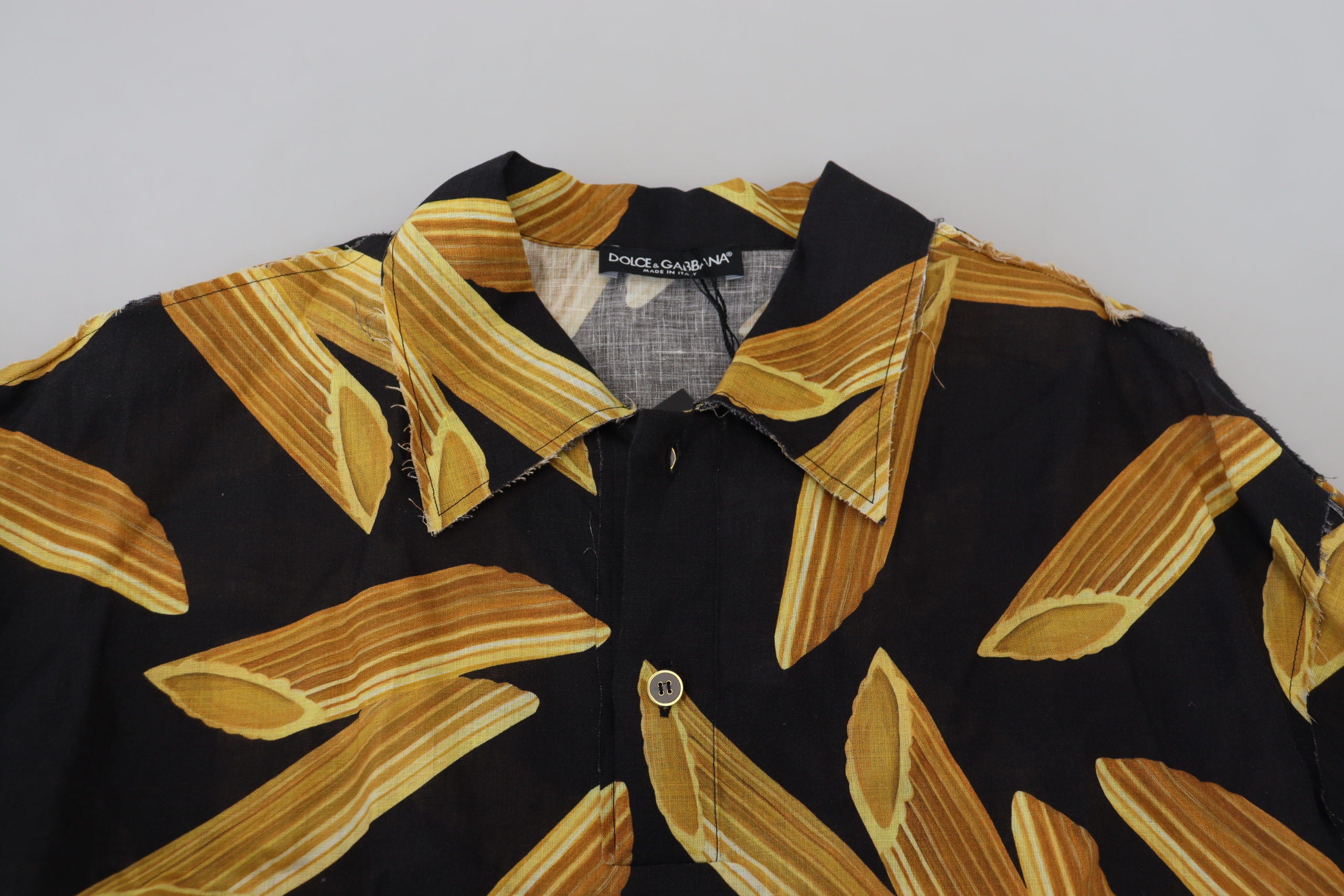 Black Casual Penne Rigate Linen Casual Shirt - ventzia
