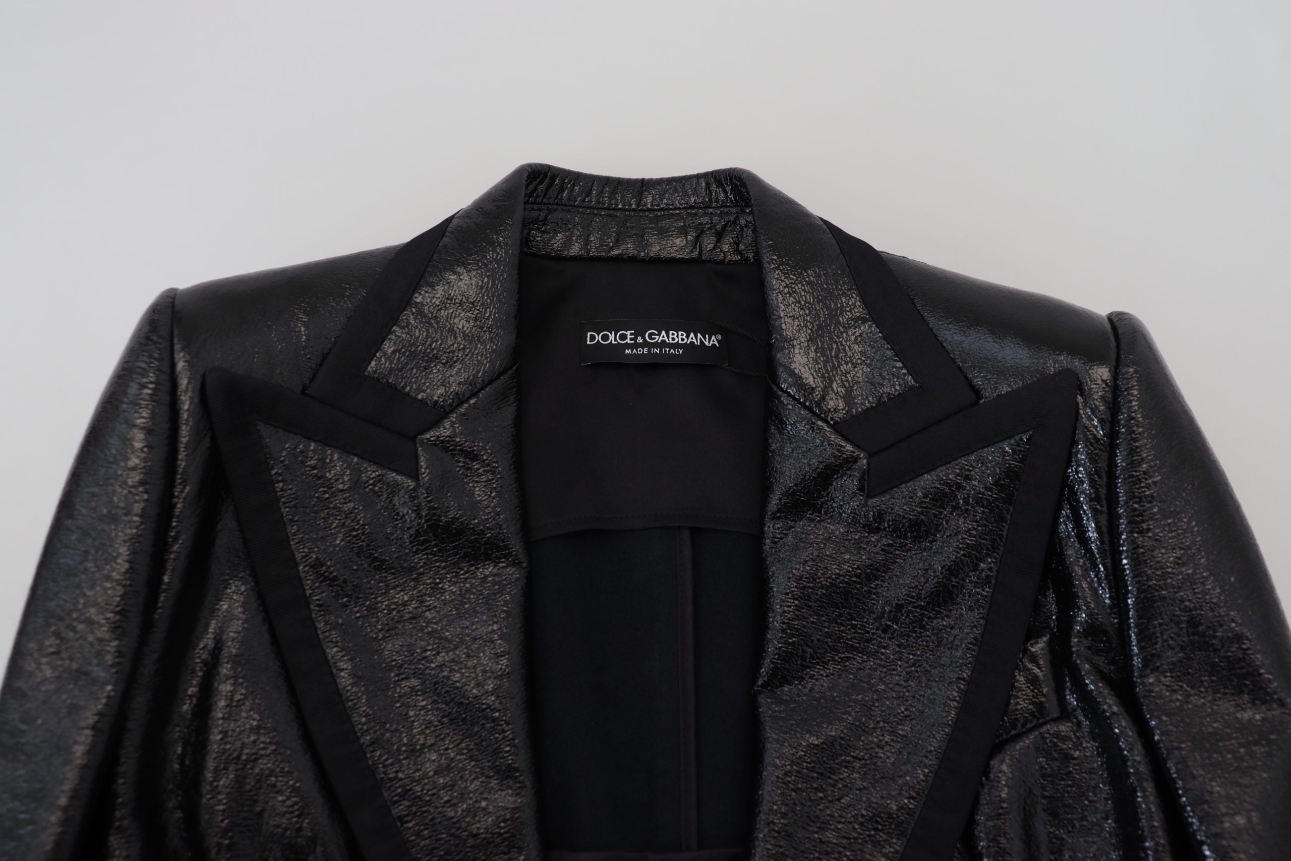 Black Long Sleeves Crop Blazer Cotton Jacket - ventzia