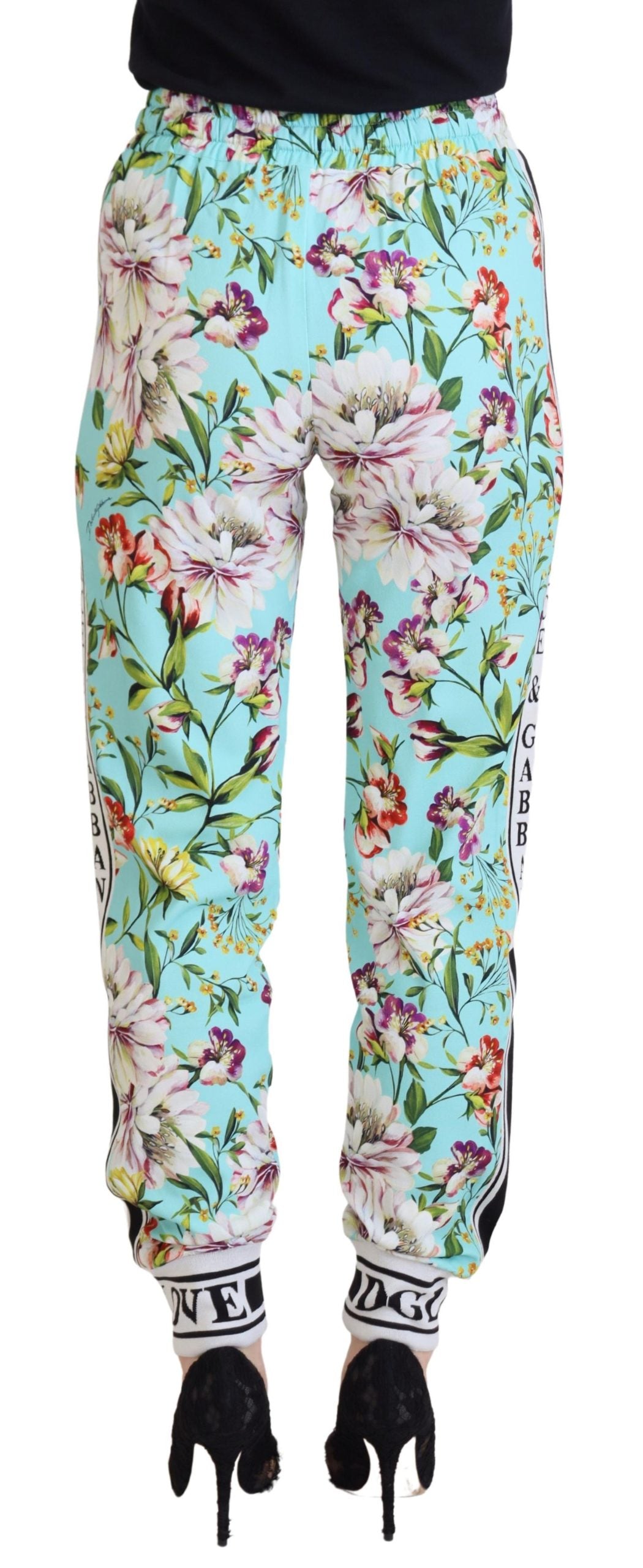 Multicolor Floral Sweatpants Pants - ventzia