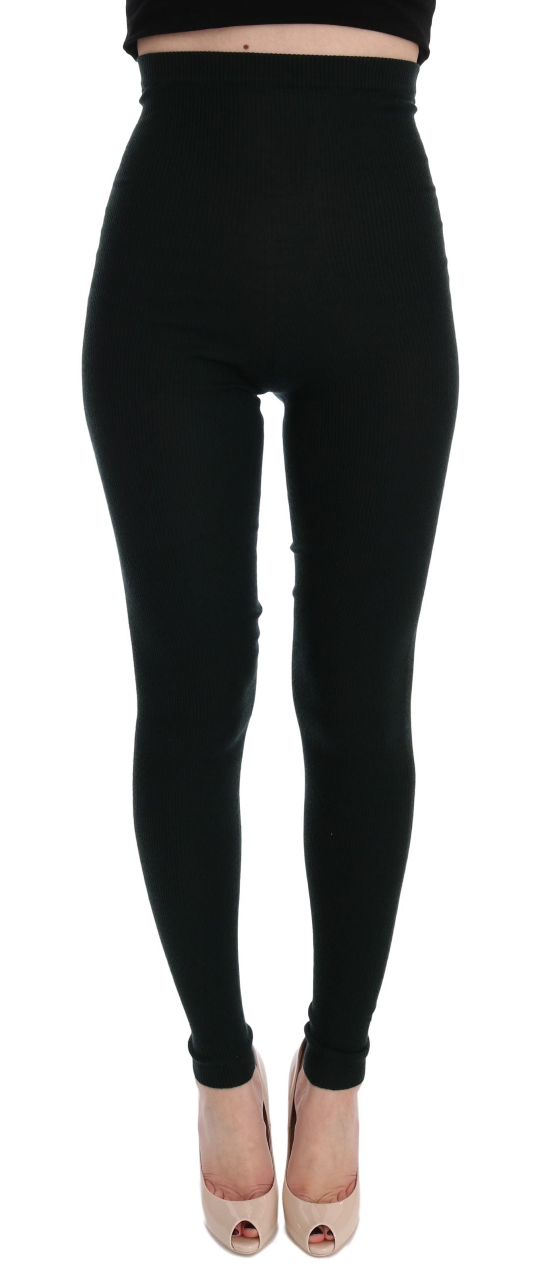 Green Cashmere Skinny Women Pants - ventzia