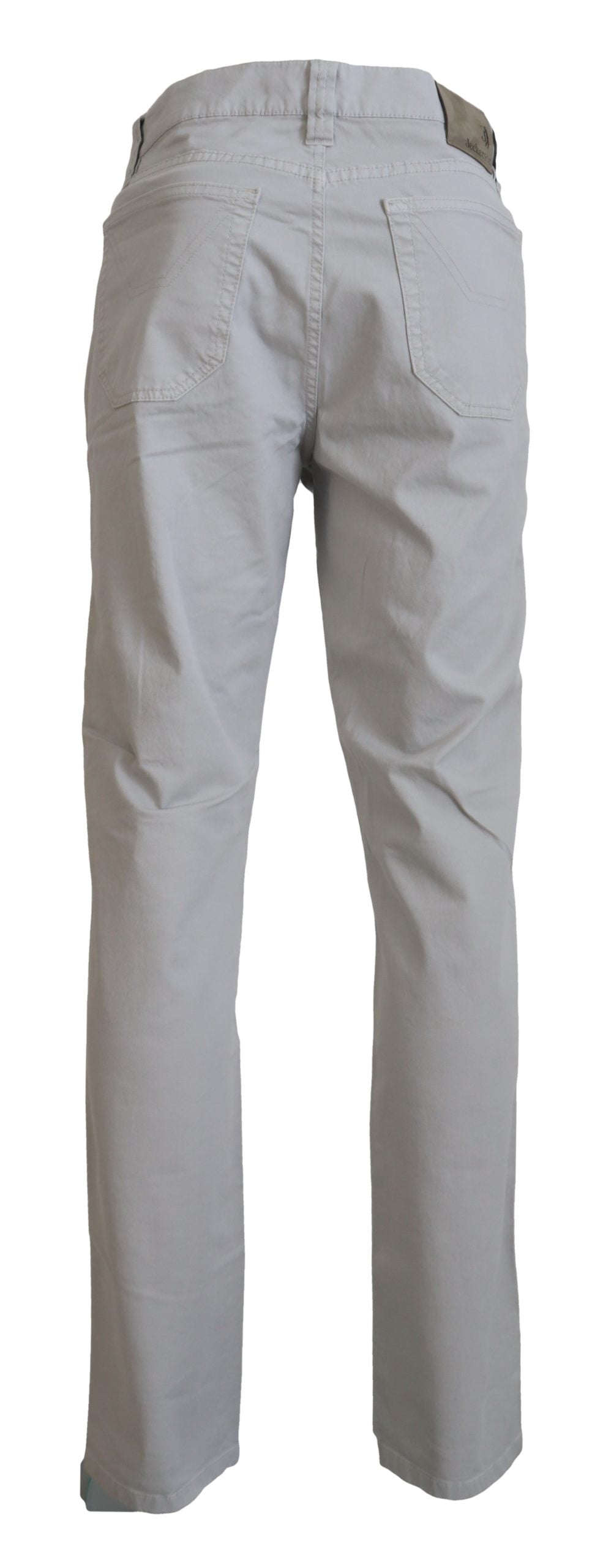 Gray Cotton Tapered Men Casual Pants - ventzia