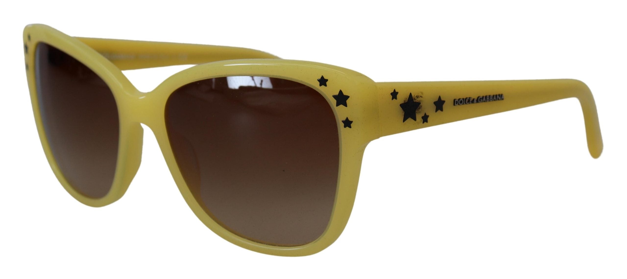 Yellow Acetate Frame Stars Embellishment DG4124 Sunglasses - ventzia