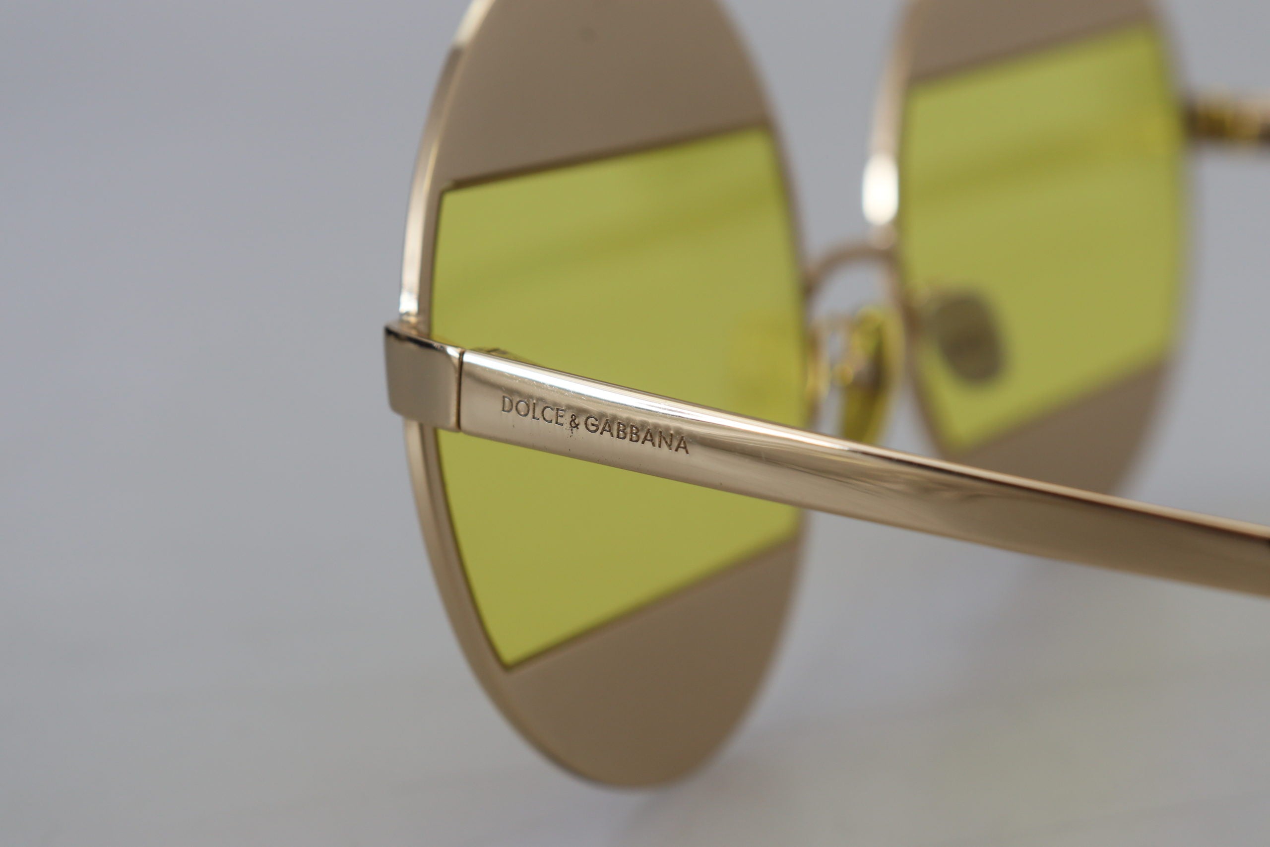 Gold Oval Metal Crystals Shades DG2209B Sunglasses - ventzia