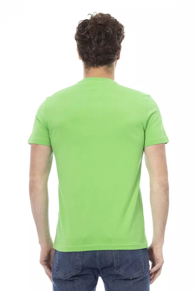 Green Cotton Men T-Shirt - ventzia
