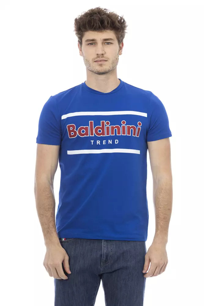 Blue Cotton Men T-Shirt - ventzia