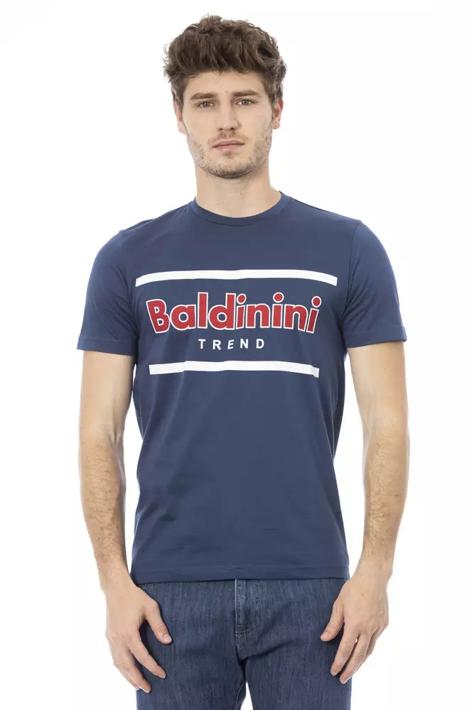 Blue Cotton Men T-Shirt - ventzia