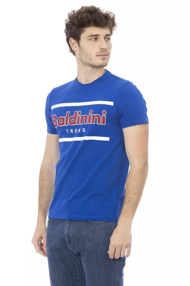 Blue Cotton Men T-Shirt - ventzia