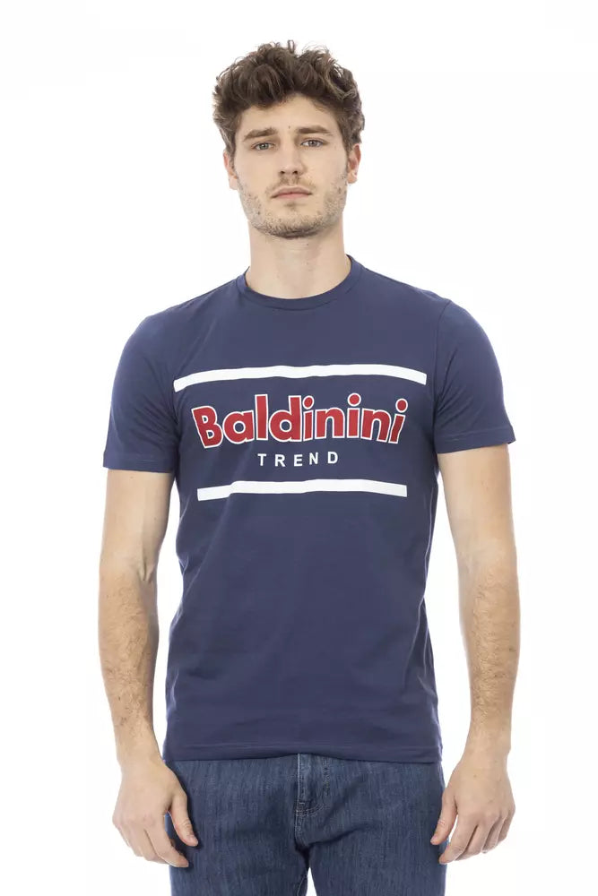 Blue Cotton Men T-Shirt - ventzia