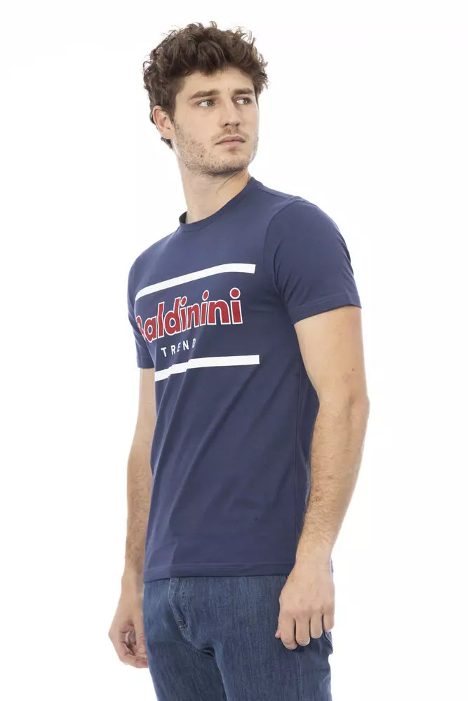 Blue Cotton Men T-Shirt - ventzia