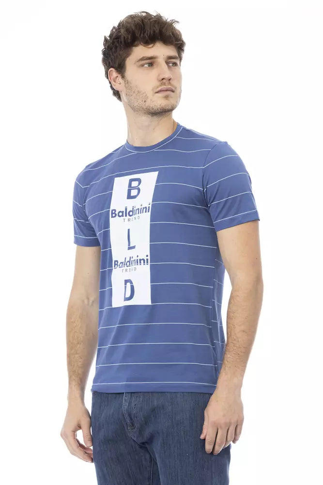Blue Cotton Men T-Shirt - ventzia