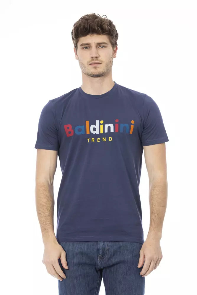 Blue Cotton Men T-Shirt - ventzia