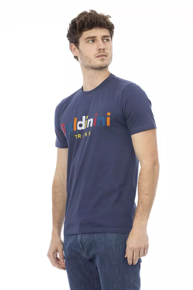 Blue Cotton Men T-Shirt - ventzia
