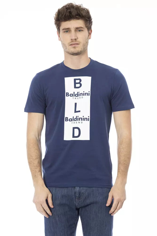 Blue Cotton Men T-Shirt - ventzia