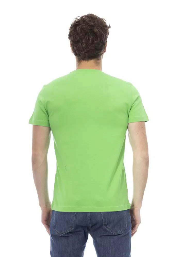 Green Cotton Men T-Shirt - ventzia