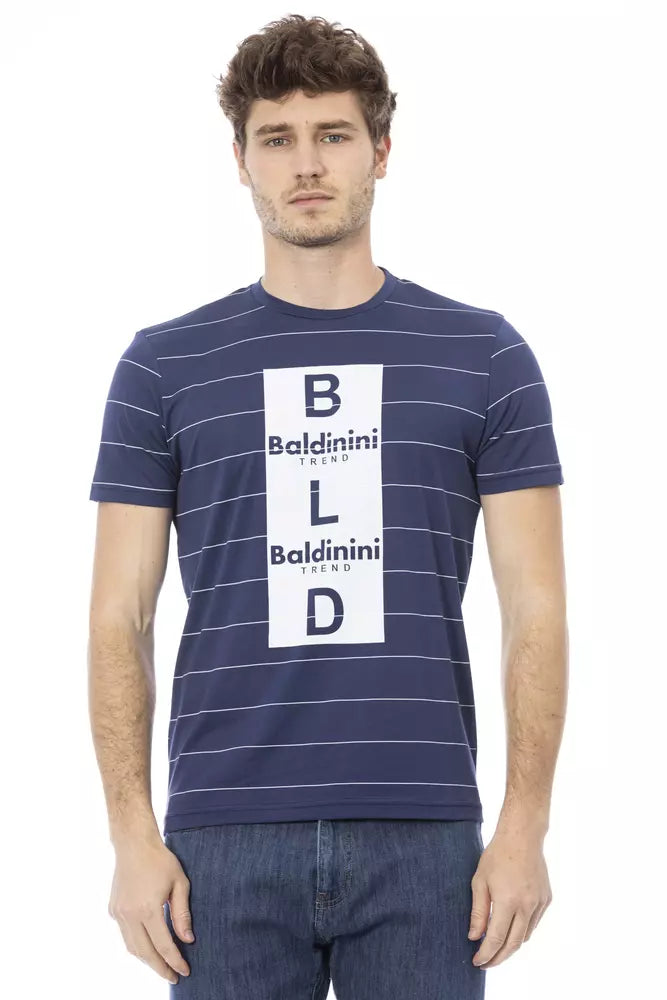 Blue Cotton Men T-Shirt - ventzia