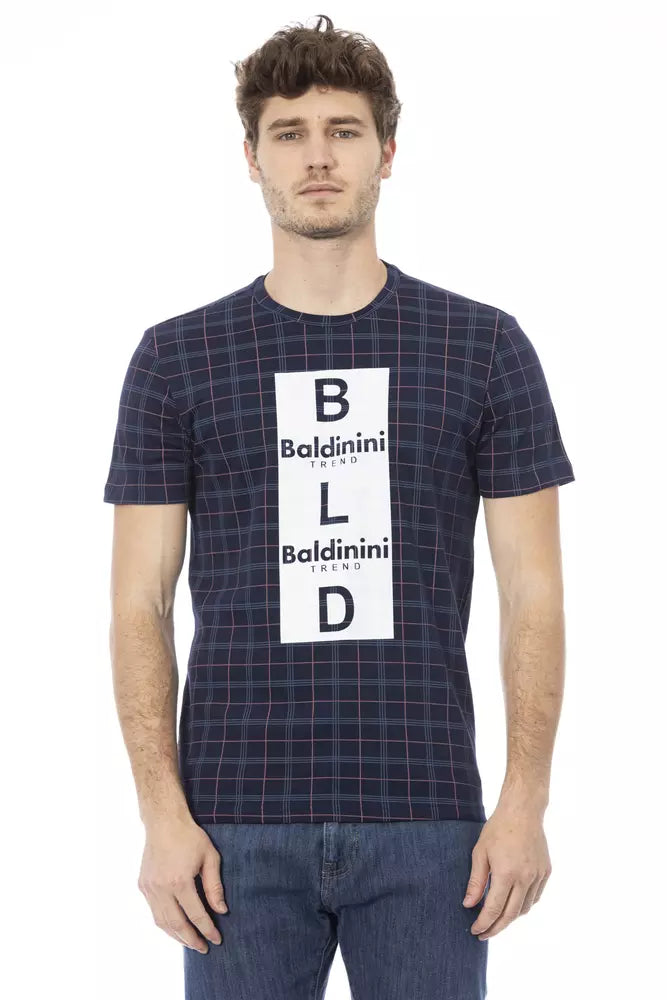 Blue Cotton Men T-Shirt - ventzia