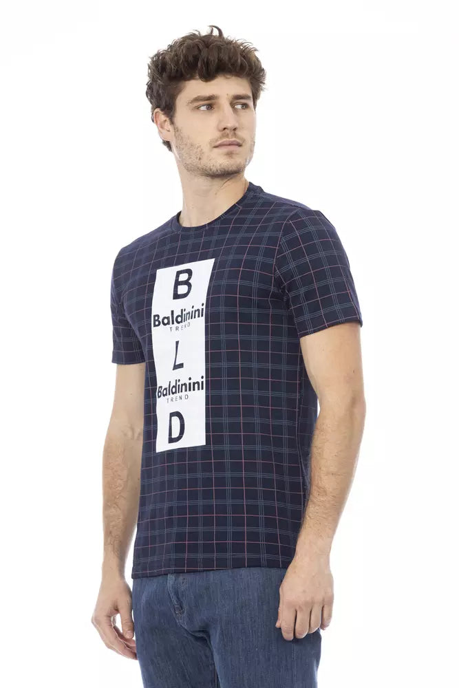 Blue Cotton Men T-Shirt - ventzia