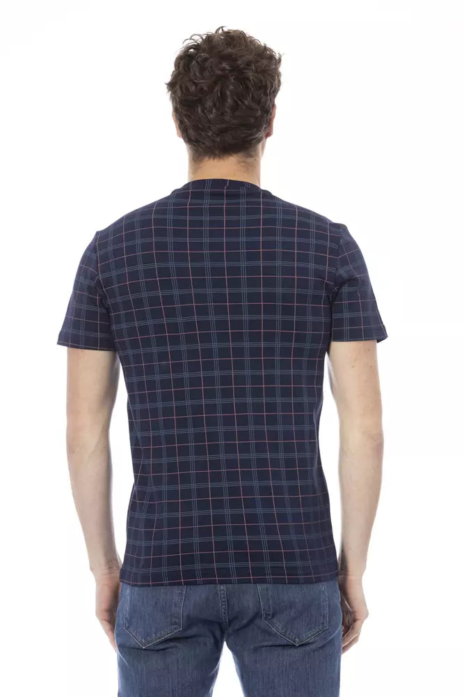 Blue Cotton Men T-Shirt - ventzia