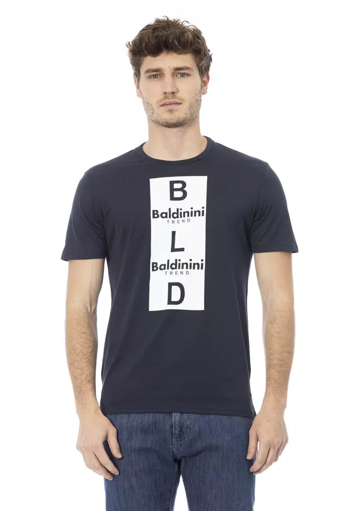 Blue Cotton Men's T-Shirt - ventzia