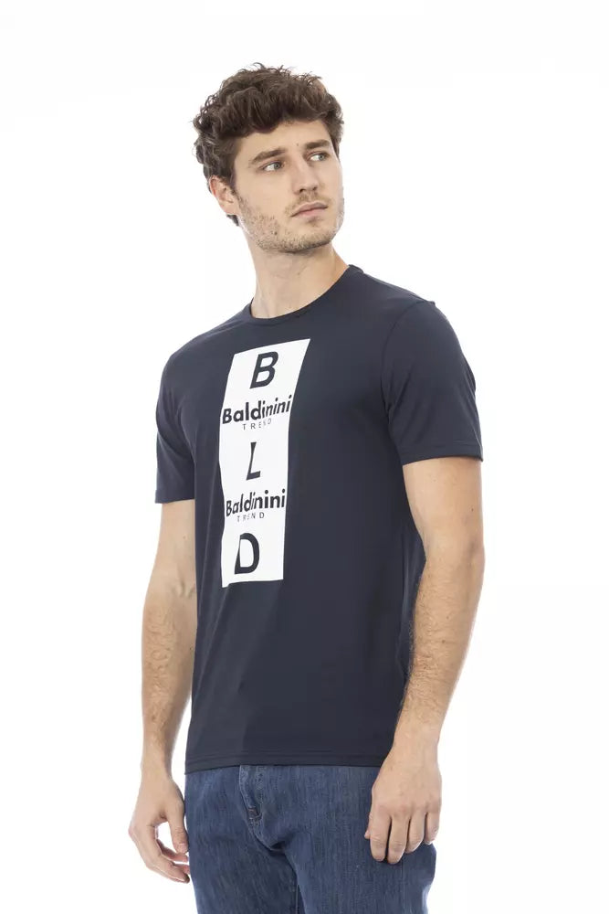 Blue Cotton Men's T-Shirt - ventzia