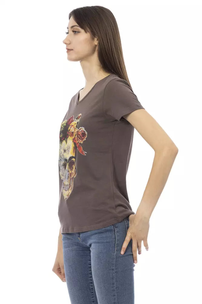 Brown Cotton Women Top - ventzia