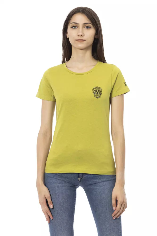 Green Cotton Women T-Shirt - ventzia