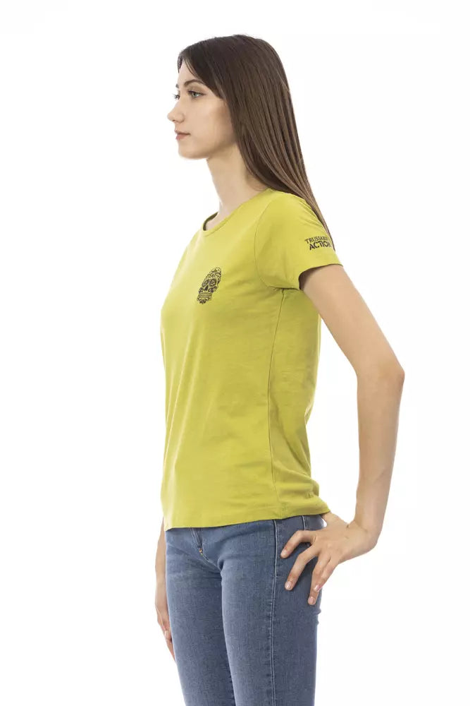 Green Cotton Women T-Shirt - ventzia