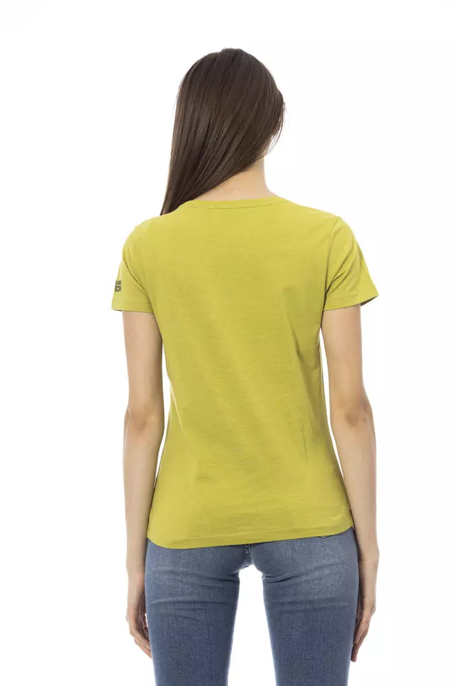 Green Cotton Women T-Shirt - ventzia