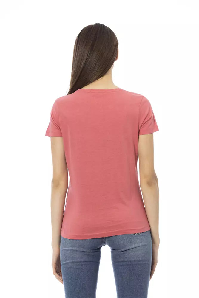 Fuchsia Cotton Women T-Shirt - ventzia