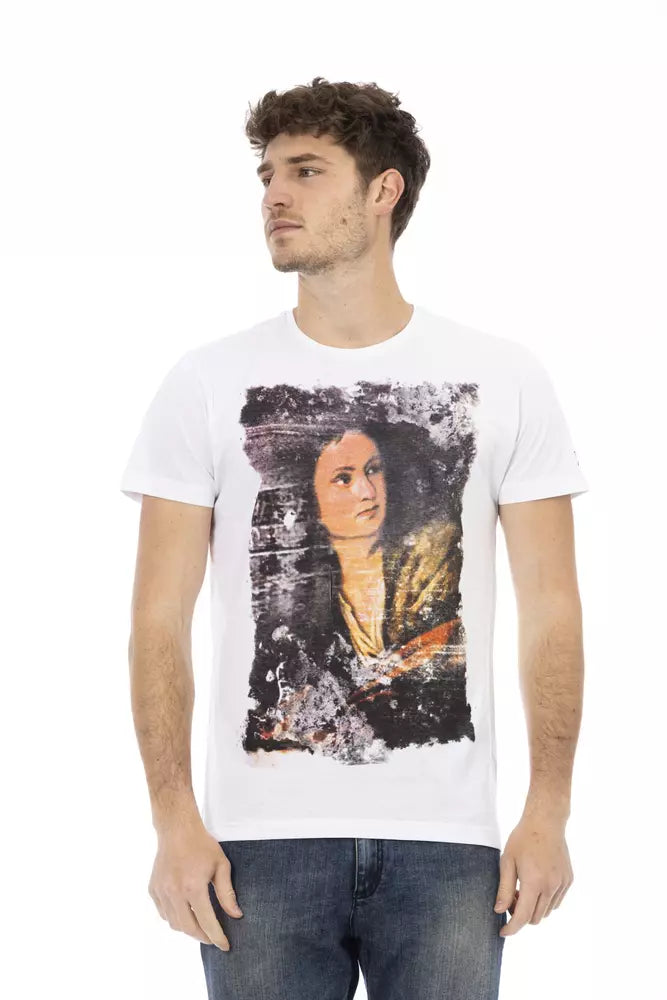 White Cotton Men T-Shirt - ventzia