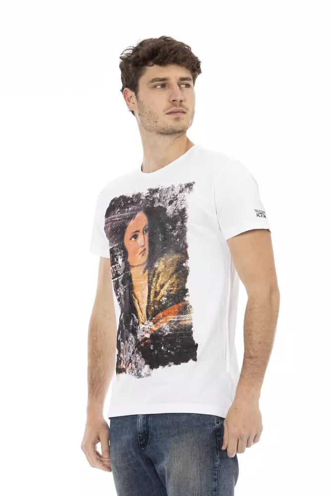 White Cotton Men T-Shirt - ventzia