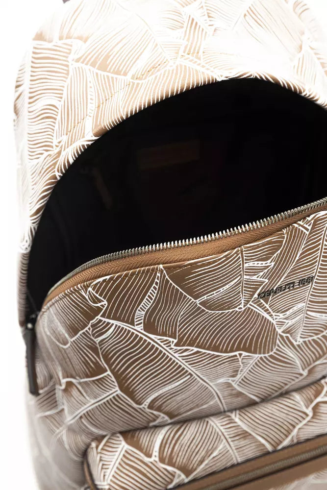 Brown Leather Men Backpack - ventzia