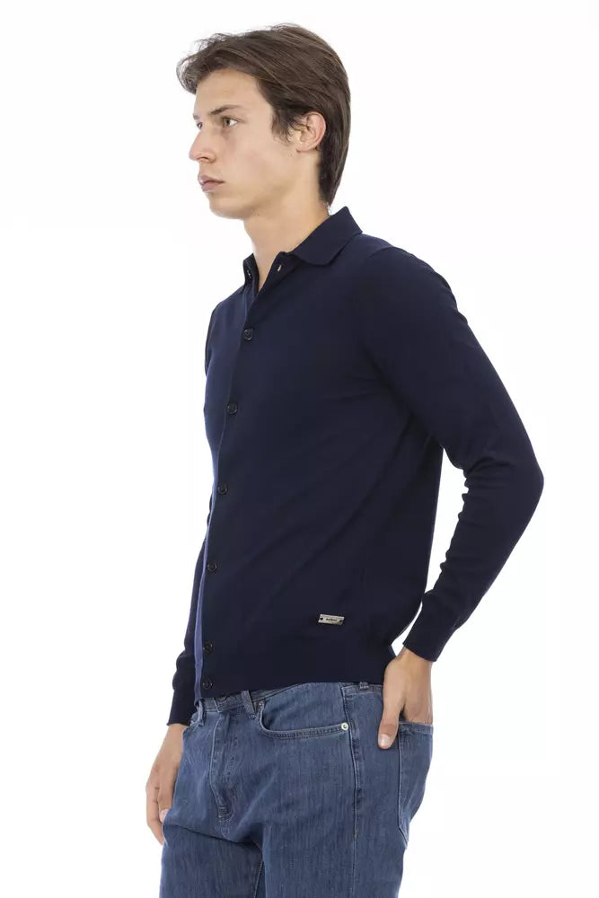 Blue Cotton Men Shirt - ventzia