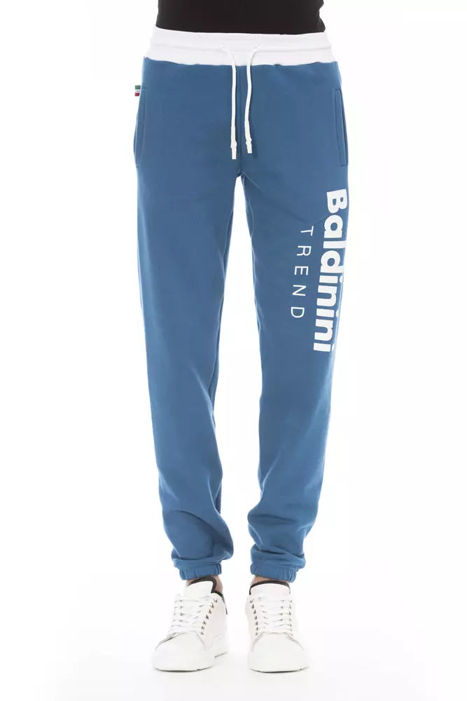 Blue Cotton Men's Sport Pant - ventzia