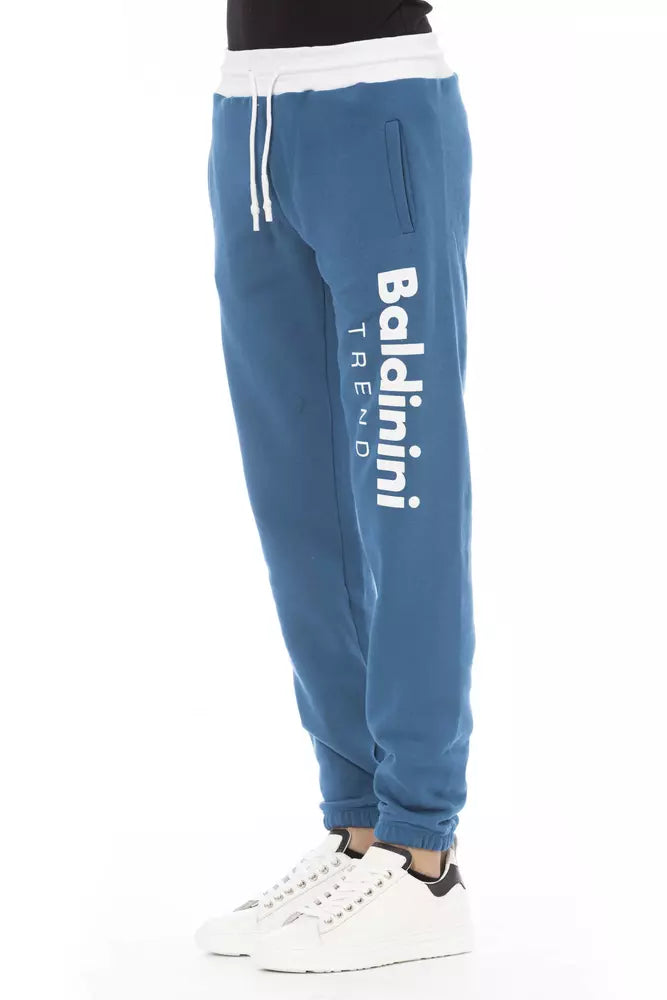 Blue Cotton Men's Sport Pant - ventzia