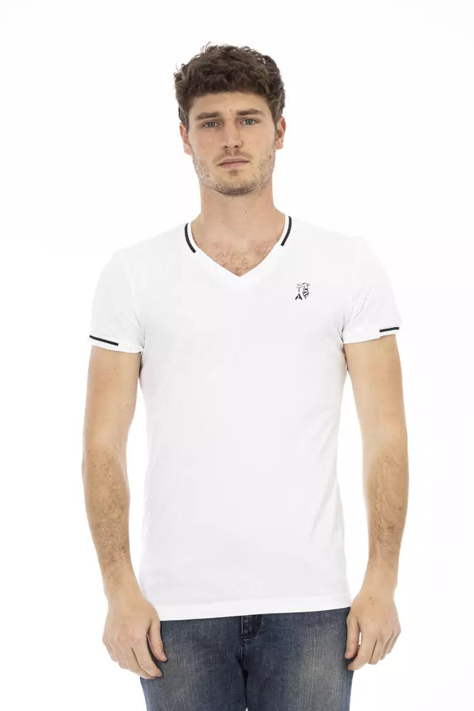 White Cotton Men T-Shirt - ventzia