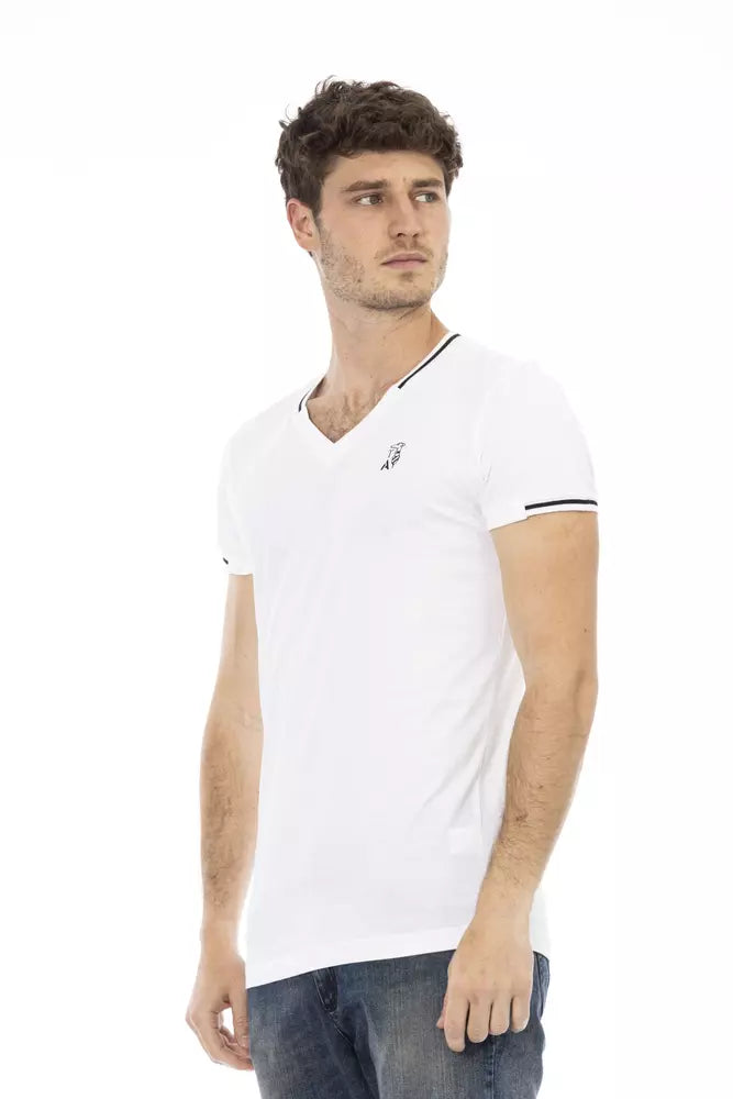 White Cotton Men T-Shirt - ventzia