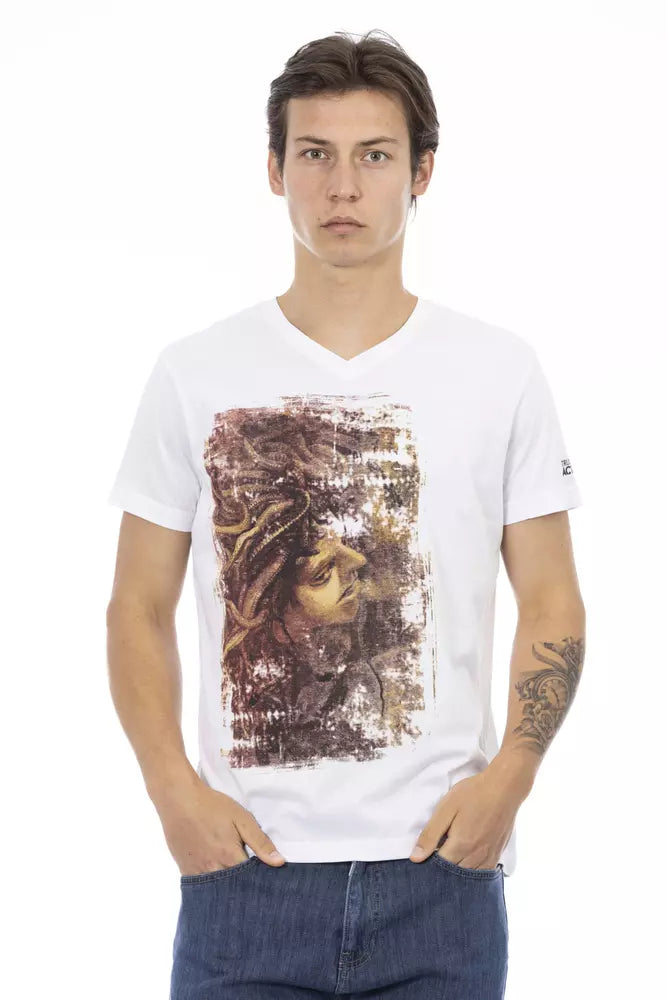 White Cotton Men T-Shirt - ventzia